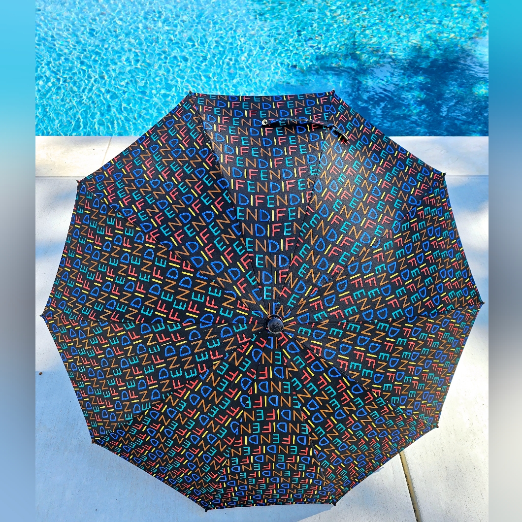 Fendi Black Multicolor Umbrella